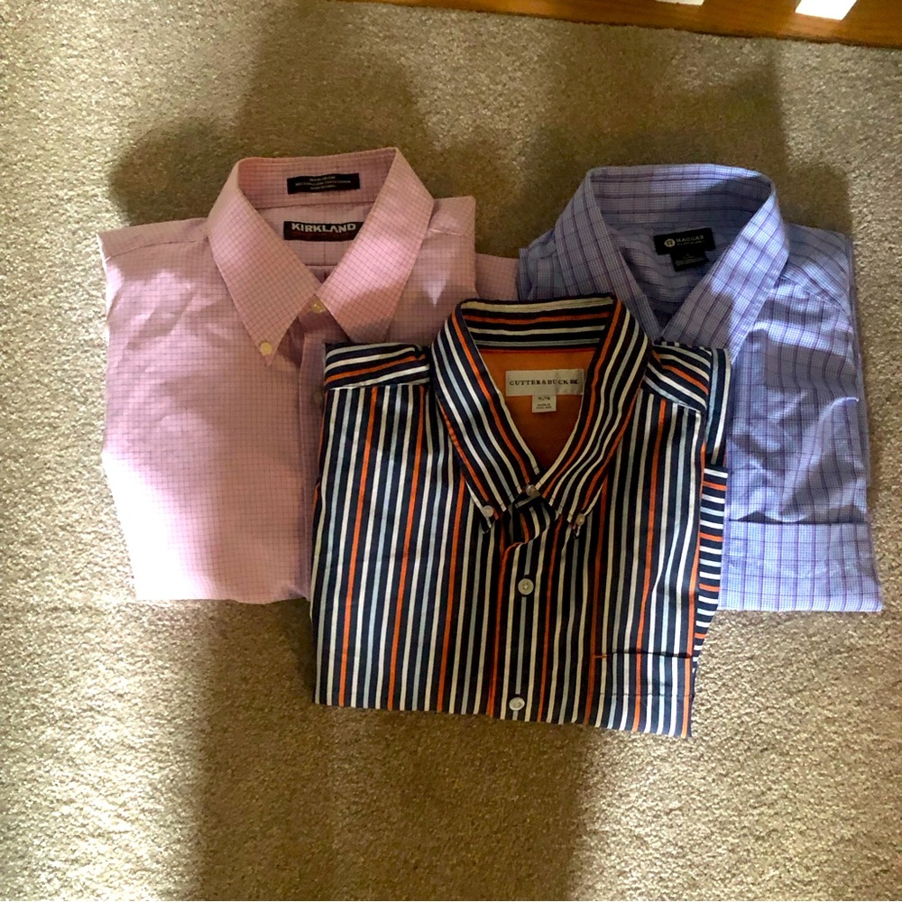 Men’s Short Sleeve Button Down Shirt Bundle with 3 qty great shirts - Picture 1 of 14
